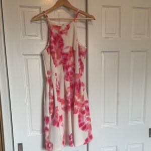 Beautiful Pink Tie-Dye Sleeveless Dress Size 10